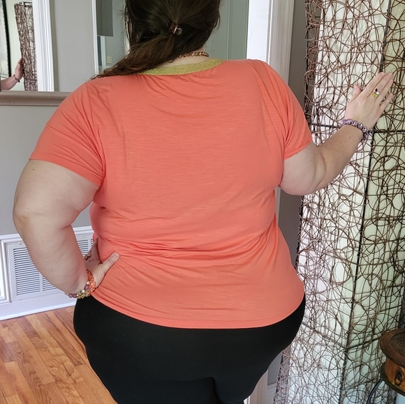 Calvin Klein Pink Pocket Gold Collar Shirt Size 2X - Picture 3 of 9